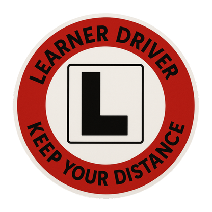 Smeeps Learner Driver Car Sticker – “Keep Your Distance” Bold ‘L’ Design – 13.97 x 13.97 cm | Ideal for New Drivers, Waterproof & Durable