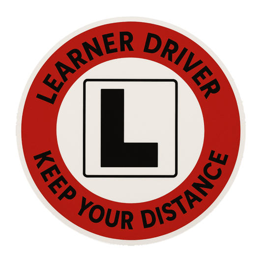 Smeeps Learner Driver Car Sticker – “Keep Your Distance” Bold ‘L’ Design – 13.97 x 13.97 cm | Ideal for New Drivers, Waterproof & Durable