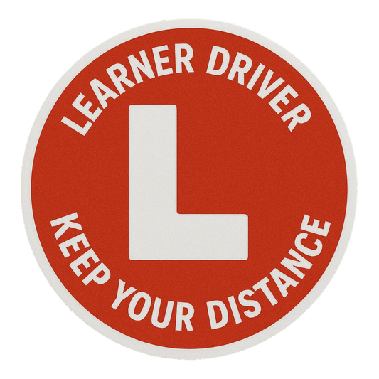Smeeps Learner Driver Car Sticker – “Keep Your Distance” Red Circle with White ‘L’ Design – 13.97 x 13.97 cm | Waterproof, Durable & Easy to Apply