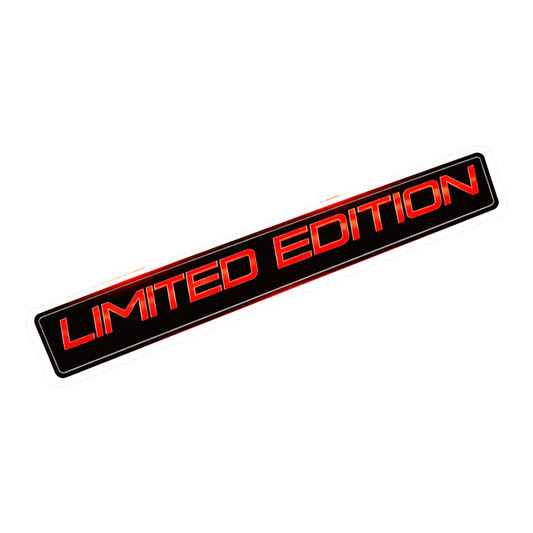 Smeeps Limited Edition Sticker – 12.7 × 6.35 cm (5 × 2.5 Inch) Premium Vinyl Decal | Sporty Red Typography Bike Design | Waterproof UV Resistant Wash Proof | Pack of 1