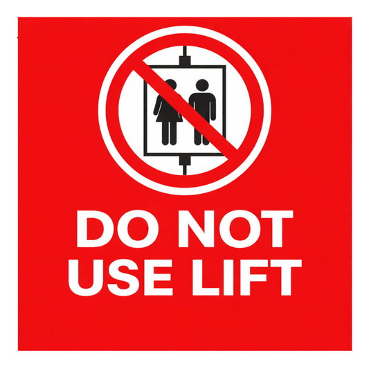 Smeeps Do Not Use Lift Sticker – 12.7 × 12.7 cm (5 × 5 Inch) Premium Vinyl Decal | Elevator Prohibition Safety Sign | Waterproof UV Resistant Wash Proof | Pack of 1