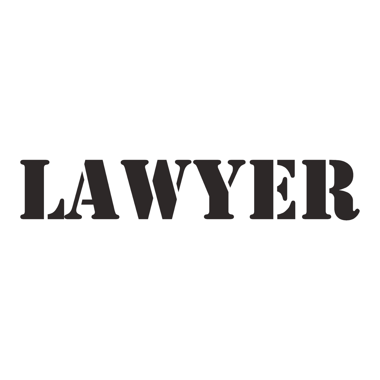 Smeeps LAWYER Text Sticker – 17 x 3 cm Bold Black Vinyl Decal | Car and Bike | Professional Lettering | Waterproof and UV-Resistant Design