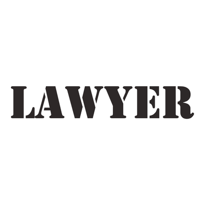 Smeeps LAWYER Text Sticker – 17 x 3 cm Bold Black Vinyl Decal | Car and Bike | Professional Lettering | Waterproof and UV-Resistant Design