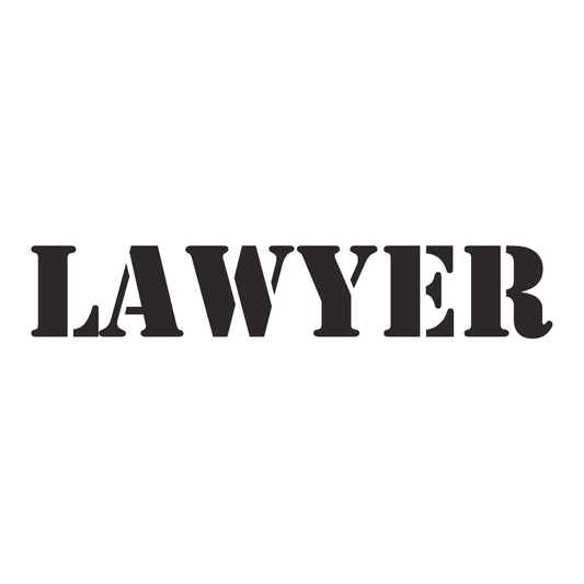 Smeeps LAWYER Text Sticker – 17 x 3 cm Bold Black Vinyl Decal | Car and Bike | Professional Lettering | Waterproof and UV-Resistant Design