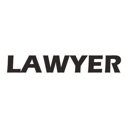 Smeeps LAWYER Text Sticker – 20 x 3 cm Professional Black Vinyl Decal | Car and Bike Label | Bold Identity Sticker | Waterproof and UV-Resistant Design