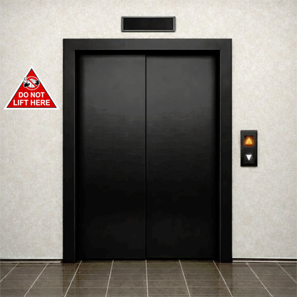 Smeeps Do Not Lift Here Sticker – 12.7 × 10.16 cm (5 × 4 Inch) Premium Vinyl Warning Decal | Industrial Safety Sign | Waterproof UV Resistant Wash Proof | Pack of 1