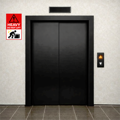 Smeeps Heavy Do Not Lift Warning Sticker – 8.89 × 15.24 cm (3.5 × 6 Inch) Premium Vinyl Safety Sign | Heavy Load Handling Warning Decal | Waterproof UV Resistant Wash Proof | Pack of 1