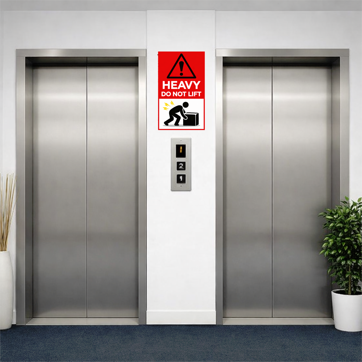 Smeeps Heavy Do Not Lift Warning Sticker – 8.89 × 15.24 cm (3.5 × 6 Inch) Premium Vinyl Safety Sign | Heavy Load Handling Warning Decal | Waterproof UV Resistant Wash Proof | Pack of 1