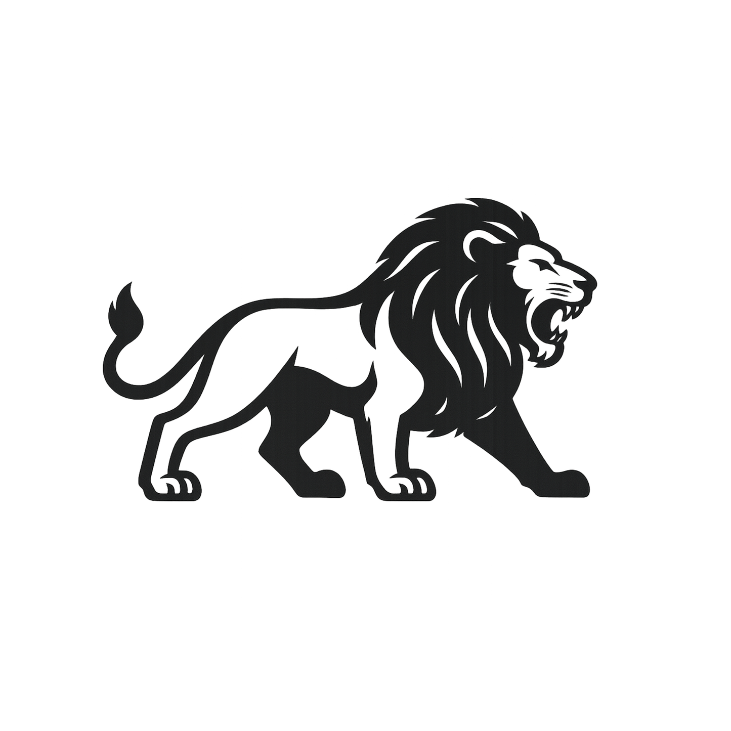 Smeeps Roaring Lion Sticker – 5.34 x 8.89 cm Car & Bike Vinyl Decal | Bold Lion Silhouette Design | Waterproof & Durable