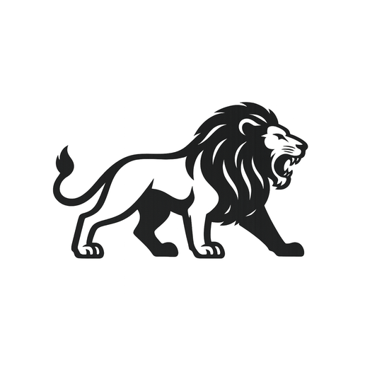 Smeeps Roaring Lion Sticker – 5.34 x 8.89 cm Car & Bike Vinyl Decal | Bold Lion Silhouette Design | Waterproof & Durable