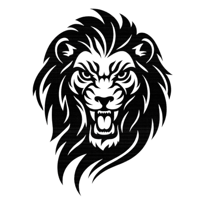 Smeeps Roaring Lion Face Sticker – 10.16 x 7.62 cm Car & Bike Vinyl Decal | Fierce Lion Head Design | Waterproof & Durable