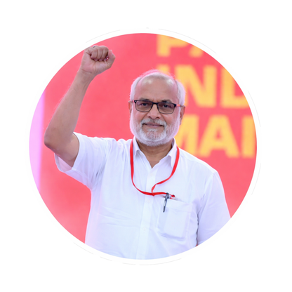 Smeeps M A Baby CPI(M) Sticker – 10.16 cm (4 Inch) Round Car & Bike Vinyl Decal | Waterproof UV Resistant Political Design