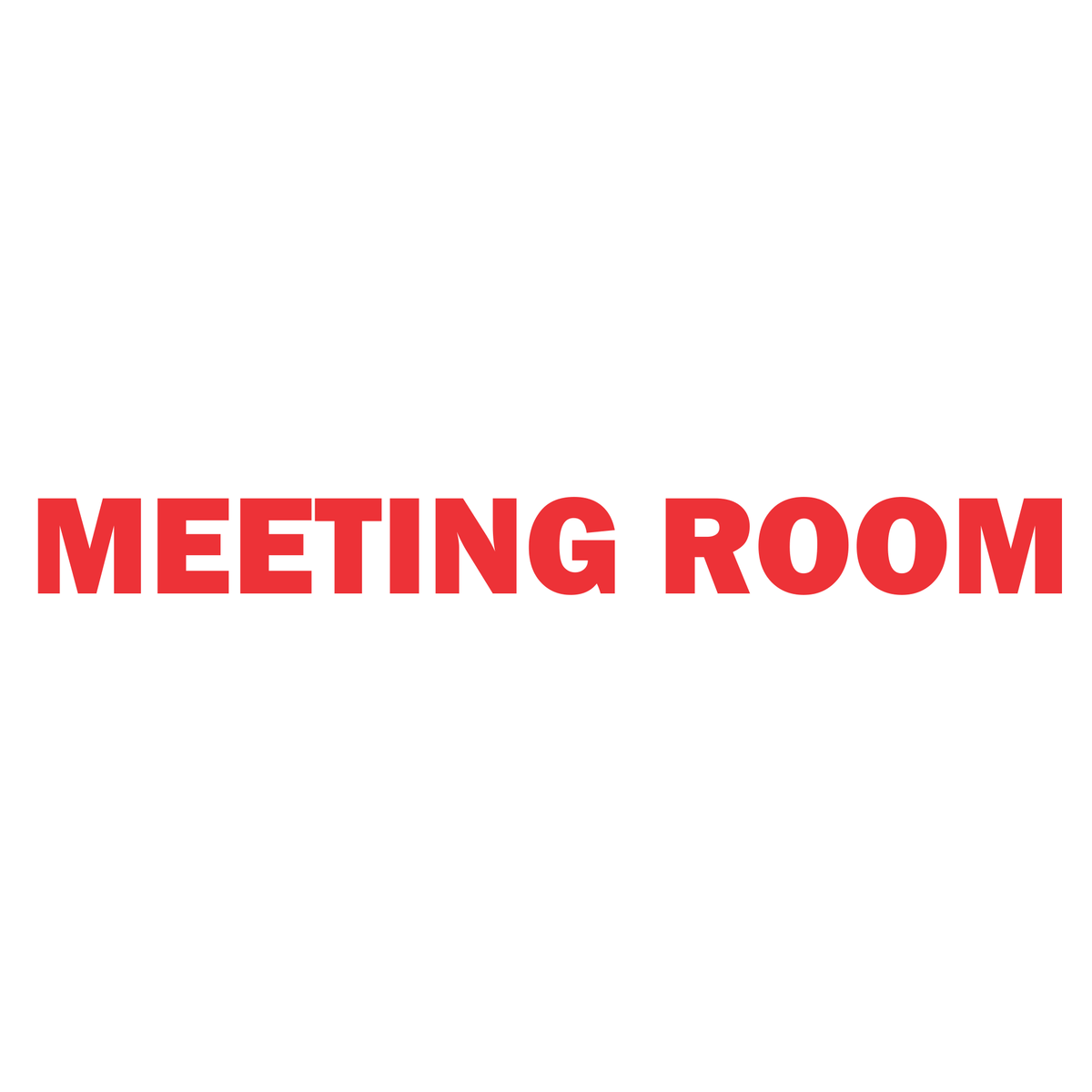 Smeeps Meeting Room Door Sticker – 16 x 1.5 cm Red Text Office Label | Waterproof, Wash-Proof & Durable Vinyl Signage