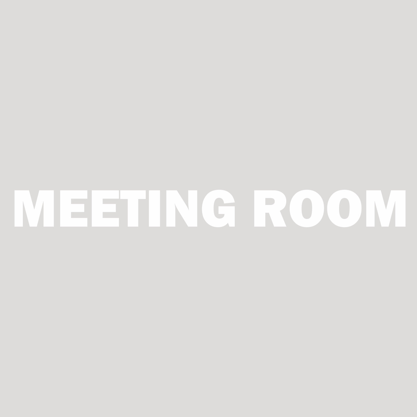Smeeps Meeting Room Door Sticker – 16 x 1.5 cm White Text Office Label | Waterproof, Wash-Proof & Durable Vinyl Signage