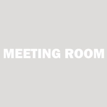 Smeeps Meeting Room Door Sticker – 16 x 1.5 cm White Text Office Label | Waterproof, Wash-Proof & Durable Vinyl Signage