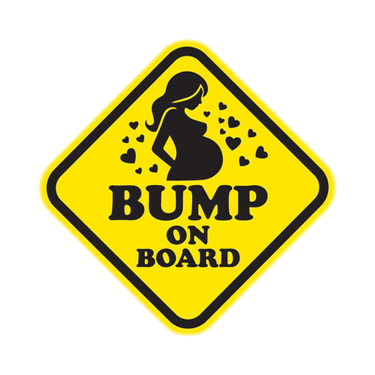 Smeeps “Bump On Board” Sticker – 12.5 x 12.5 cm Diamond Shape Maternity Car Safety Sign | Yellow & Black Vinyl Decal | Waterproof & Fade Resistant