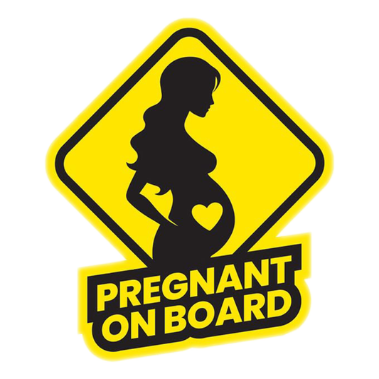Smeeps “Pregnant On Board” Sticker – 10.5 x 12.5 cm Stylish Maternity Car Sign | Vinyl Yellow & Black Decal | Waterproof & Sun-Resistant