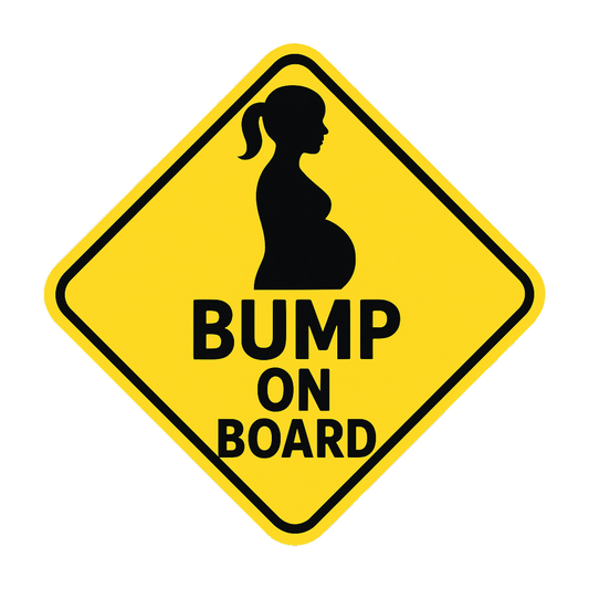 Smeeps “Bump On Board” Car Sticker – Diamond Yellow Safety Design – 13 x 13 cm | Pregnancy Awareness Sign, Waterproof & Long-Lasting