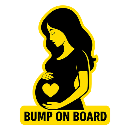 Smeeps Bump On Board Sticker – 14 x 12.7 cm Car & Bike Safety Vinyl Decal | High-Visibility Yellow Design | Waterproof & Durable