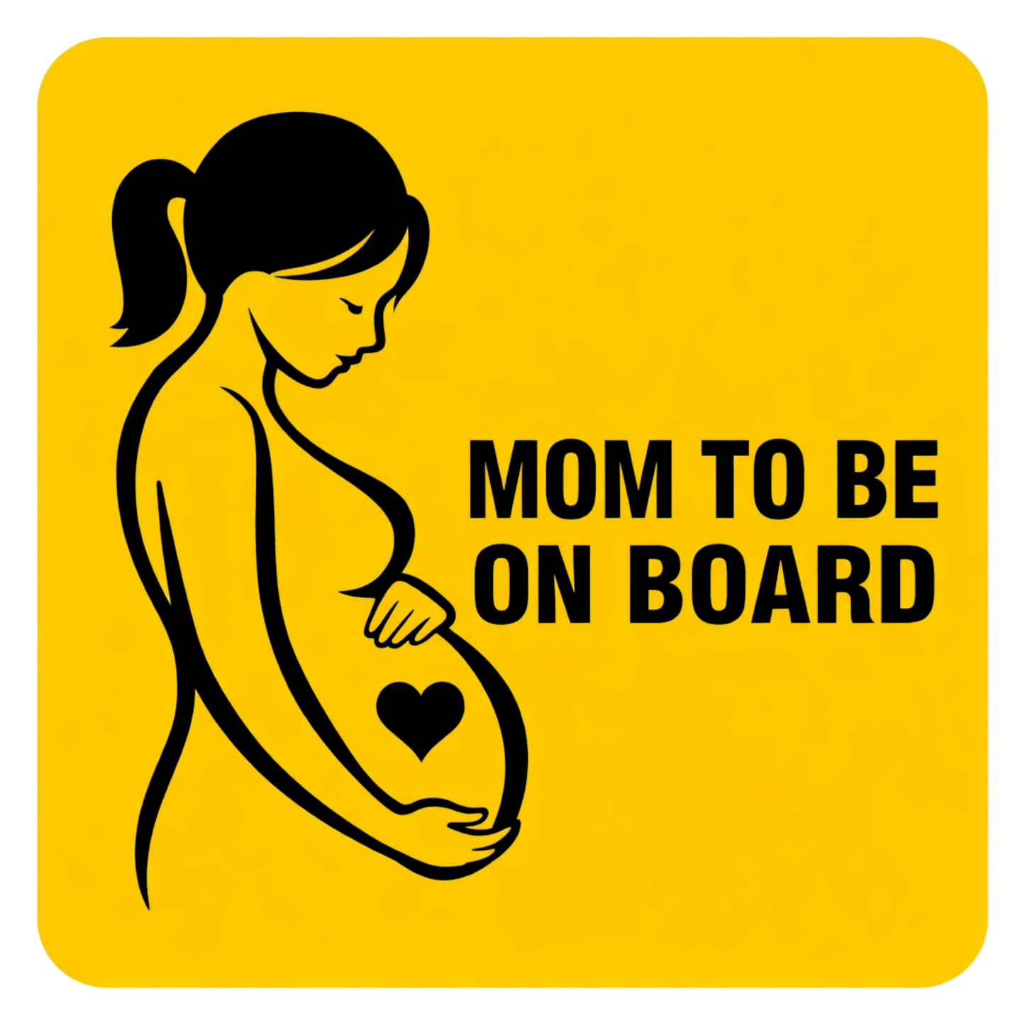 Smeeps Mom To Be On Board Car Sticker – 12.7 × 12.7 cm (5 × 5 Inch) Waterproof Pregnancy Safety Vinyl Sticker | UV Resistant Maternity Car Decal for Cars, SUVs & Hatchbacks | Pack of 1