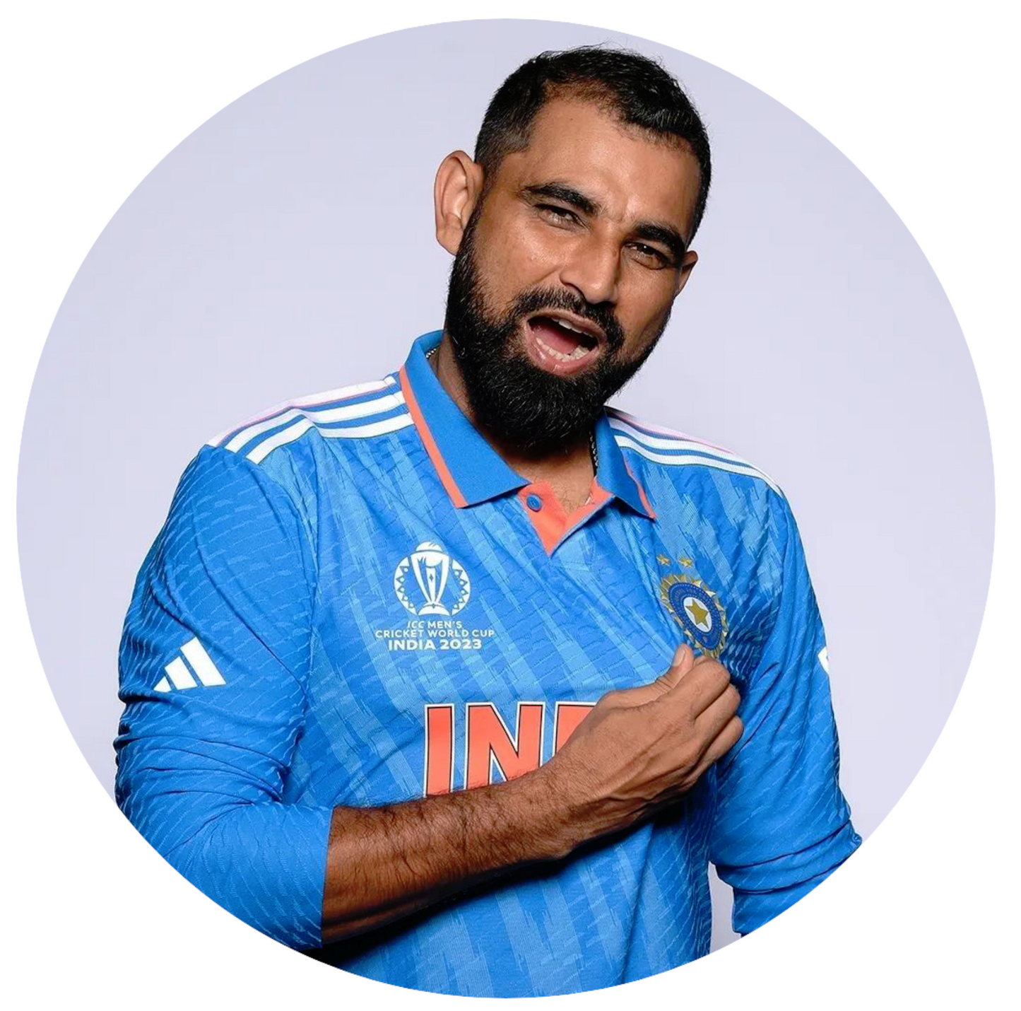 Smeeps Krunal Pandya Sticker – 10.16 cm (4 Inch) Indian Cricket Star Fan Vinyl Decal | Waterproof UV Resistant Round Car & Bike Sticker