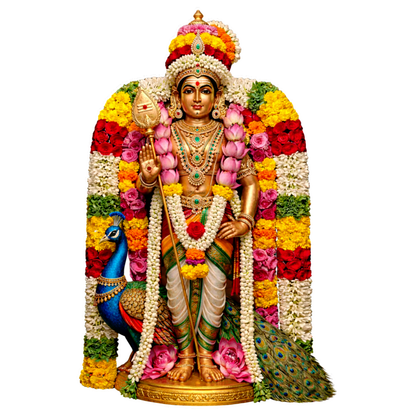 Smeeps Lord Murugan Standing Idol Sticker – 11.43 × 7.62 cm (4.5 × 3 Inch) Hindu Religious Vinyl Decal for Car, Bike, Door & Wall | Waterproof UV Resistant Devotional Sticker