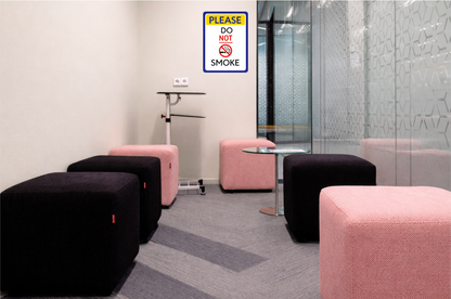 Smeeps Please Do Not Smoke Sign Sticker – 20.58 × 15.24 cm (8.1 × 6 Inch) No Smoking Warning Vinyl Sticker | Waterproof UV Resistant Wash Proof Durable