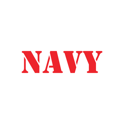 Smeeps NAVY Sticker – 11.1 x 3 cm Car & Bike Vinyl Decal | Bold Red Text Design | Waterproof & Durable Label