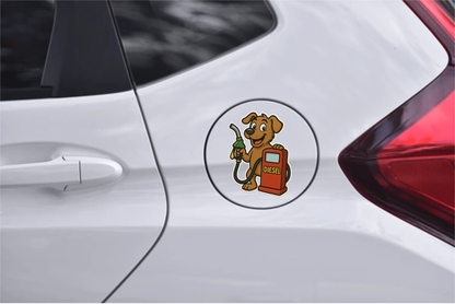 Smeeps “Diesel Only” Cute Dog Fuel Sticker – 9 x 11.5 cm | Waterproof Vinyl – Fuel Type Awareness for Cars, Bikes & Trucks