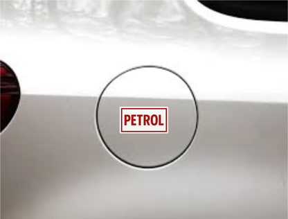 Smeeps PETROL Label Sticker – Red Border | 5.08 x 10.16 cm | Compact Car Fuel Type Sticker