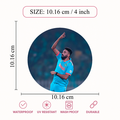 Smeeps Sachin Tendulkar Sticker – 10.16 cm (4 Inch) India Cricket Legend Fan Vinyl Decal | Waterproof UV Resistant Round Sticker