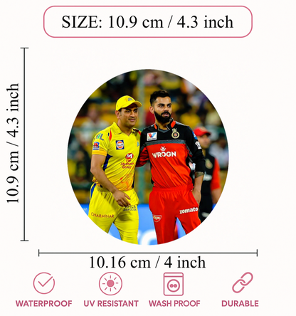 Smeeps Chris Gayle Sticker – 10.16 cm (4 Inch) West Indies Universe Boss Fan Vinyl Decal | Waterproof UV Resistant Round Cricket Sticker