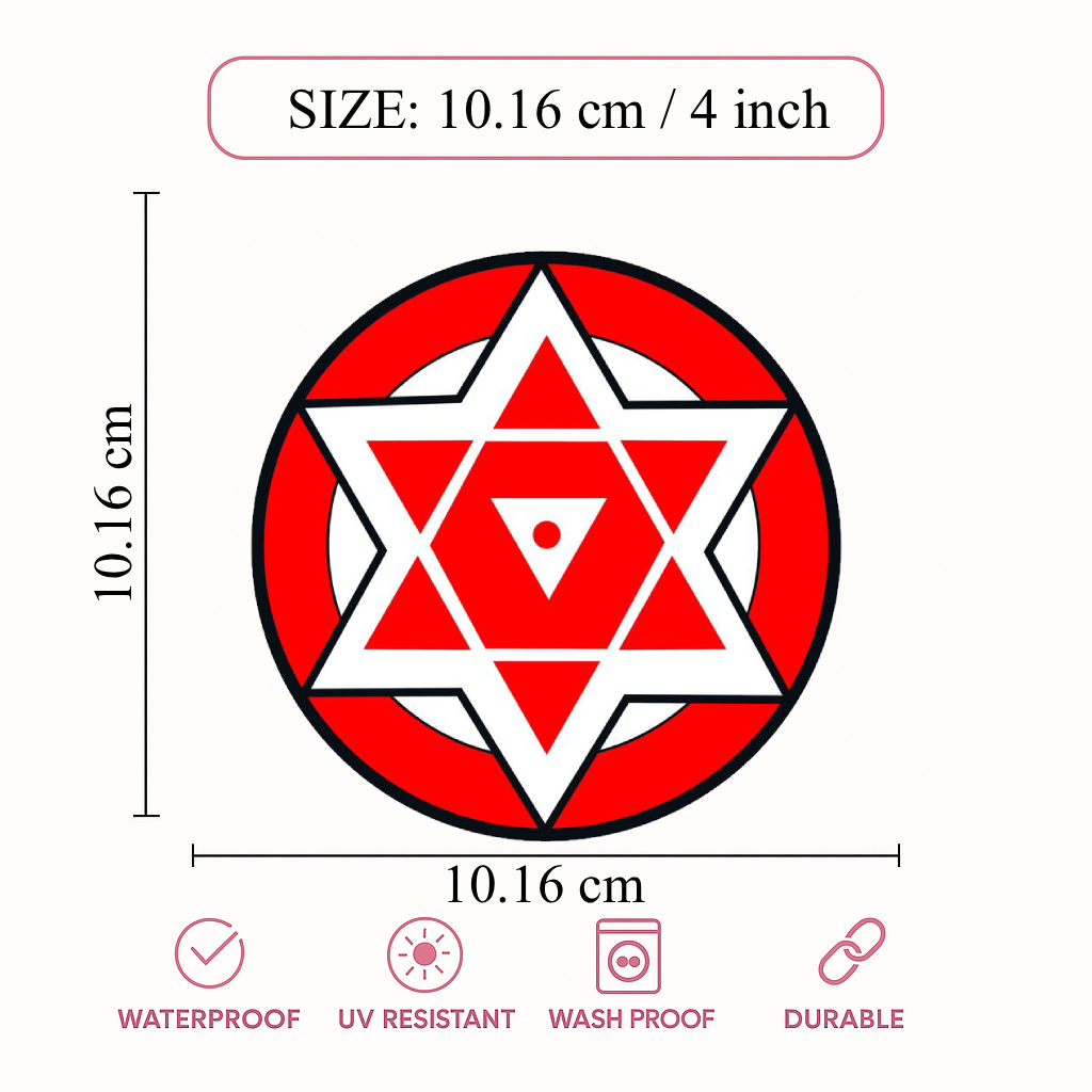 Smeeps Janasena Party Logo Sticker – 10.16 cm (4 Inch) Round Political Vinyl Decal | Waterproof UV Resistant Car & Bike Sticker
