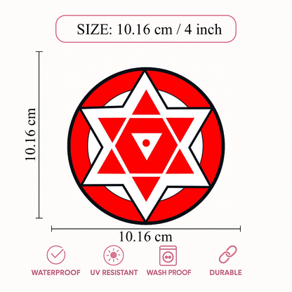 Smeeps Janasena Party Logo Sticker – 10.16 cm (4 Inch) Round Political Vinyl Decal | Waterproof UV Resistant Car & Bike Sticker