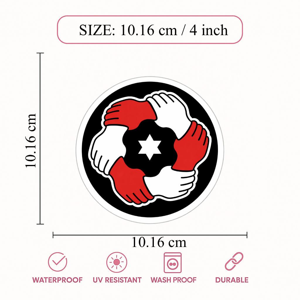 Smeeps Makkal Needhi Maiam Party Logo Sticker – 10.16 cm (4 Inch) Round Car & Bike Vinyl Decal | Waterproof UV Resistant Political Symbol Design