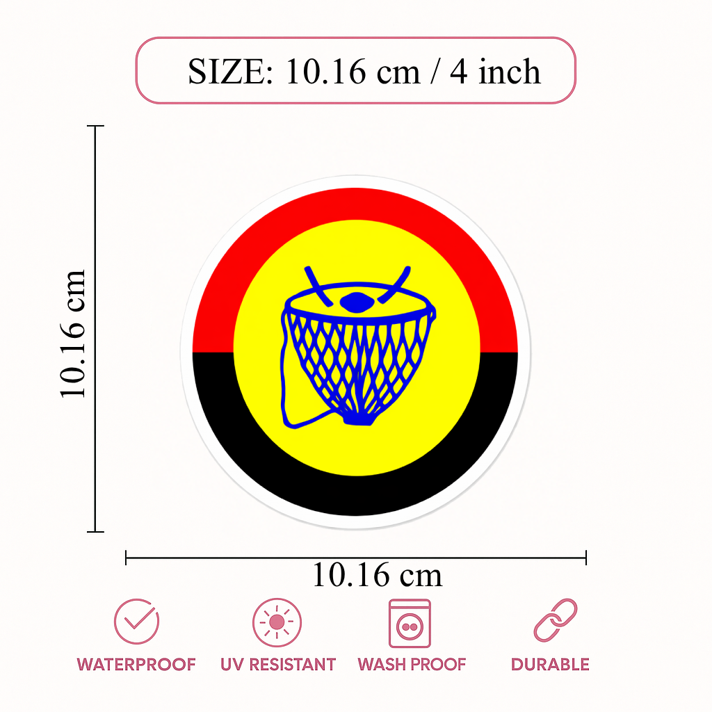 Smeeps DMDK Drum Symbol Round Sticker – 10.16 cm (4 Inch) Car & Bike Vinyl Decal | Waterproof UV Resistant Political Sticker