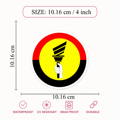 Smeeps CPI Party Symbol Sticker – 10.16 cm (4 Inch) Car & Bike Vinyl Decal | Waterproof UV Resistant Political Sticker