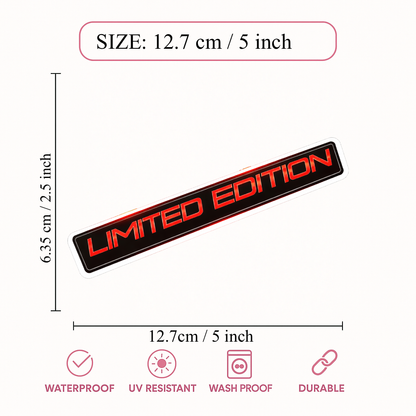 Smeeps Limited Edition Sticker – 12.7 × 6.35 cm (5 × 2.5 Inch) Premium Vinyl Decal | Sporty Red Typography Bike Design | Waterproof UV Resistant Wash Proof | Pack of 1