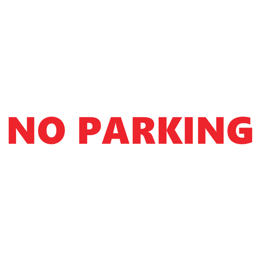 Smeeps NO PARKING Sticker – 26.8 x 3 cm Bold Red Warning Decal | Waterproof Vinyl | For Gates, Walls, Houses & Parking Areas