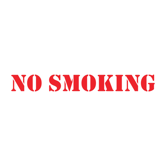 Smeeps NO SMOKING Sticker – 25.6 x 3 cm Bold Red Safety Warning Decal | Waterproof & UV-Resistant Vinyl for Gates, Walls, Offices & Parking Areas