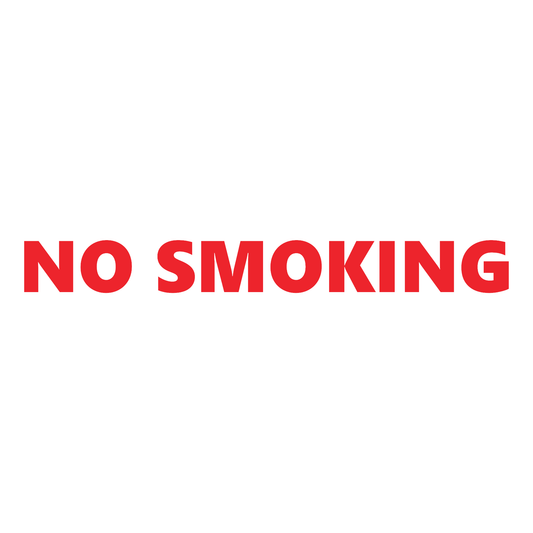 Smeeps No Smoking Sticker – 27.8 x 3 cm Safety Warning Sign | Red Bold Vinyl Decal for Offices, Shops, Parking Areas, Apartments | Waterproof & UV Resistant
