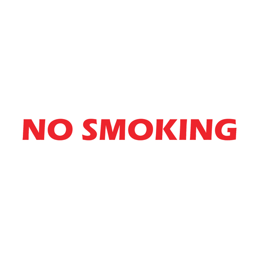 Smeeps NO SMOKING Sticker – 30 cm x 3 cm Bold Safety Warning Decal | Red Text Vinyl Sticker for Walls, Gates, Shops & Parking Areas