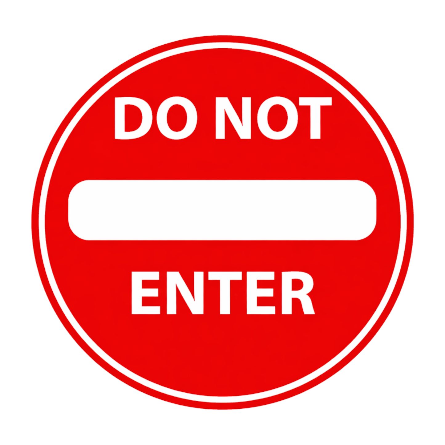 Smeeps Do Not Enter Safety Sign Sticker – 15.50 × 15.24 cm (6.1 × 6 Inch) Round No Entry Prohibition Vinyl Sign | Waterproof UV Resistant Wash Proof Durable