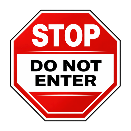 Smeeps Stop Do Not Enter Safety Sign Sticker – 12.7 × 12.7 cm (5 × 5 Inch) Octagon No Entry Warning Vinyl Sign | Waterproof UV Resistant Wash Proof Durable