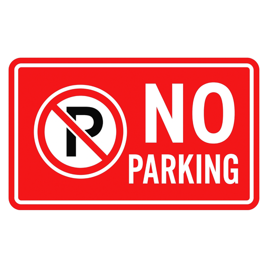 Smeeps No Parking Sticker – 20.32 x 12.2 cm Outdoor Safety Sign | Gate & Wall Warning Notice | Waterproof & Fade-Resistant Vinyl