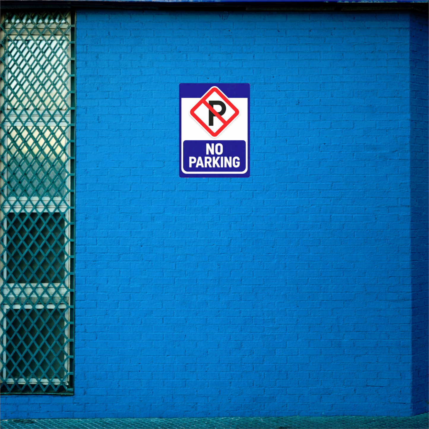 Smeeps No Parking Safety Sign Sticker – 20.32 × 15.24 cm (8 × 6 Inch) Vehicle Parking Prohibition Vinyl Sign | Waterproof UV Resistant Wash Proof Durable