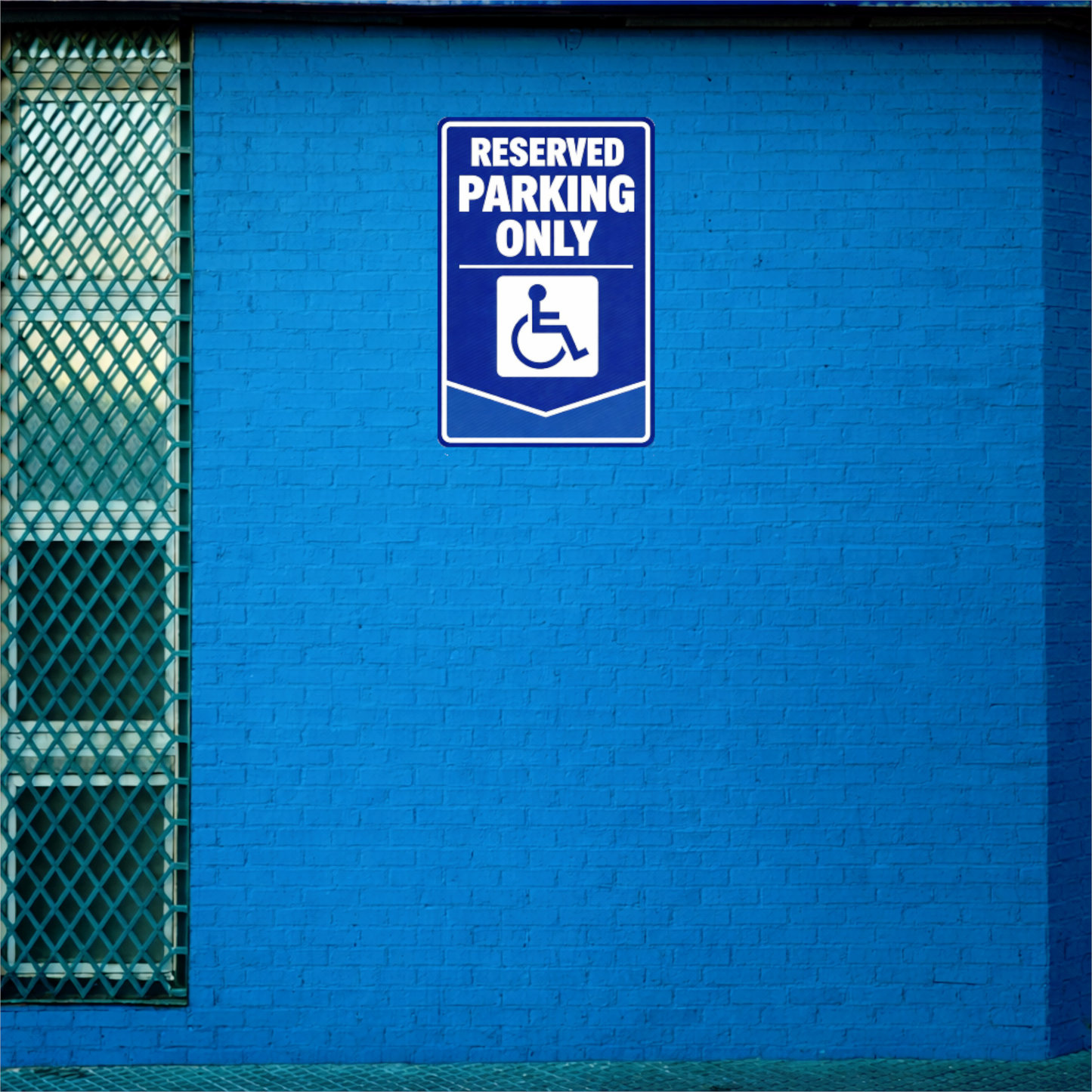 Smeeps Reserved Parking Only Sticker – 20.32 × 13.21 cm (8 × 5.2 Inch) Handicap Accessible Parking Vinyl Sign | Waterproof UV Resistant Wash Proof Durable