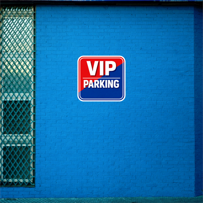 Smeeps VIP Parking Sign Sticker – 16.01 × 15.24 cm (6.3 × 6 Inch) Waterproof Vinyl Parking Sticker | UV Resistant Washproof VIP Parking Sign Board Decal for Garage, Parking Area, Office & Commercial Use | Pack of 1