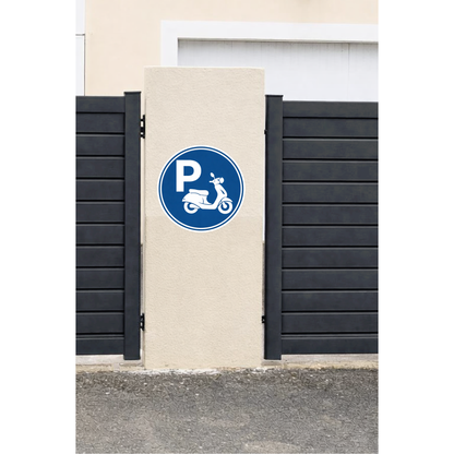 Smeeps Two Wheeler Parking Sticker – 15.24 × 15.24 cm (6 × 6 Inch) Premium Vinyl Decal | Bike & Scooty Parking Sign Design | Waterproof UV Resistant Wash Proof | Pack of 1