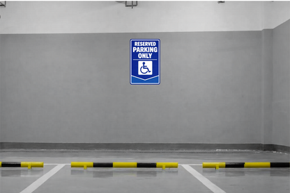 Smeeps Reserved Parking Only Sticker – 20.32 × 13.21 cm (8 × 5.2 Inch) Handicap Accessible Parking Vinyl Sign | Waterproof UV Resistant Wash Proof Durable